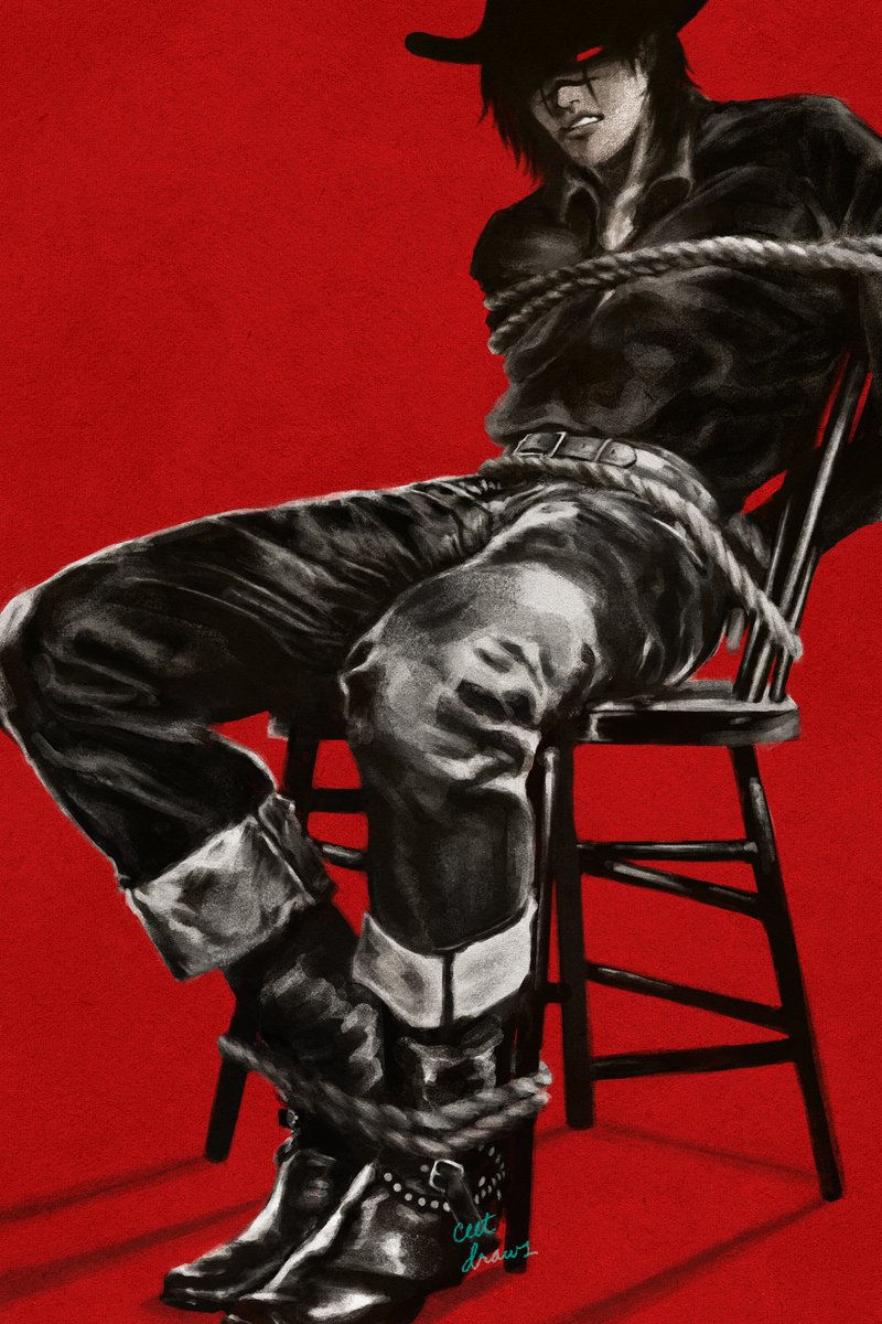 "And if a biblical heaven exists," he continued, his voice a low, even hum, "I doubt that a creature like me could enter."

#chosotober week 1: (half-curse) cowboy choso