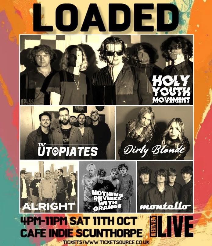 Tony Miles 🔊 (@tony_miles7) on Twitter photo Who’s off to this massive night in Scunthorpe this Saturday then! 🙌🏼 💥
<a href="/HYMovement/">Holy Youth Movement</a>
<a href="/TheUtopiates/">The Utopiates</a>
<a href="/weredirtyblonde/">Dirty Blonde</a>
<a href="/alrightuk/">ALRIGHT</a>
Nothing rhymes with orange
<a href="/Montello_Band/">Montello</a> Who’s off to this massive night in Scunthorpe this Saturday then! 🙌🏼 💥
<a href="/HYMovement/">Holy Youth Movement</a>
<a href="/TheUtopiates/">The Utopiates</a>
<a href="/weredirtyblonde/">Dirty Blonde</a>
<a href="/alrightuk/">ALRIGHT</a>
Nothing rhymes with orange
<a href="/Montello_Band/">Montello</a>