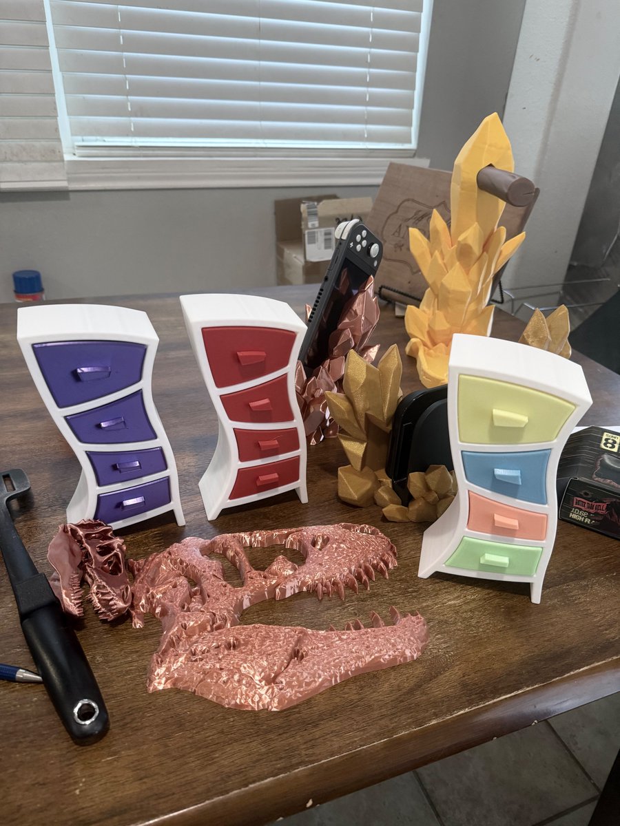 valence28's tweet photo. @RamonRoblesJr Still got that 3d printed mic lamp? I just remembered sending that years ago. I've been printing some cool kids room decor for neighbors kids. Glow in the dark flowers and butterflies, Pokemon wall art, Dino skulls, controller stands, jewelry boxes. I'm not trying to sell ya anything, I just like printing and giving kids cool stuff that's not really for sale anywhere.