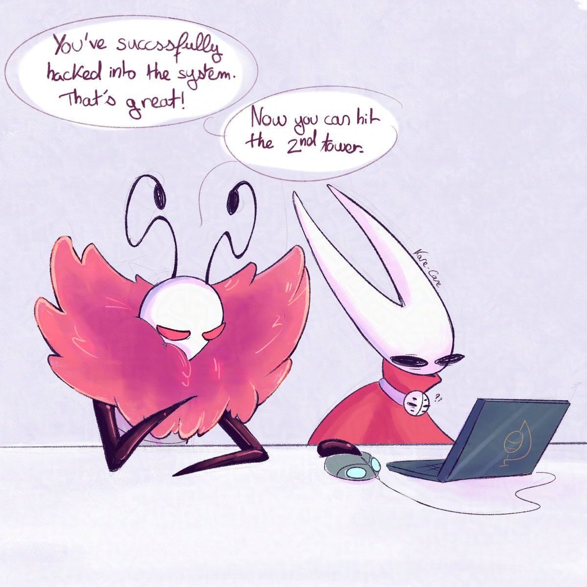 Kare_Care_x3's tweet image. The fact that the developer of Hacknet is voicing Trobbio (and inspired his name) will never not be funny to me, because wdym the excentric theatrical butterfly has been teaching us to hack into computers this whole time??
#silksong #hollowknightsilkong