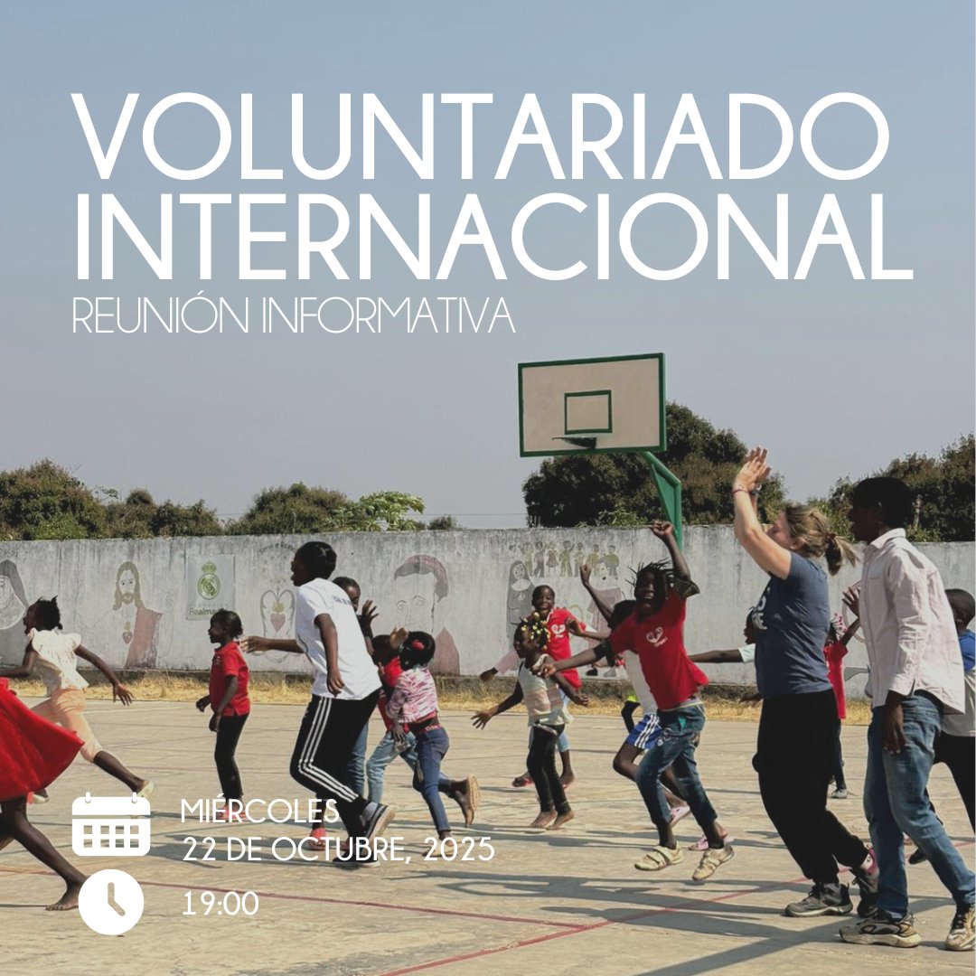 El miércoles 22 de octubre tendremos nuestra primera reunión informativa sobre el Voluntariado Internacional. Puedes inscribirte rellenando este formulario: forms.gle/MJ15CtV2nWjAeW… #VoluntariadoSpínola