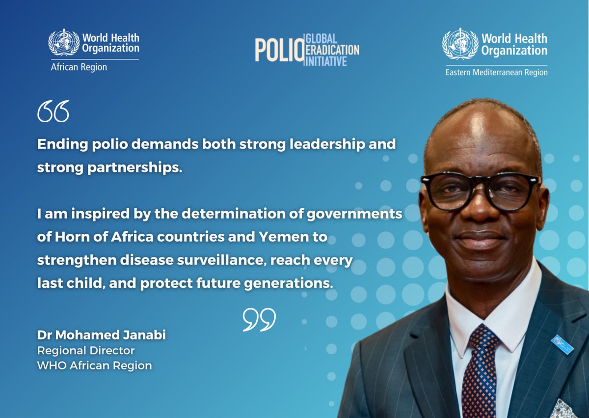 Productive meeting today with Ministers of Health &amp; representatives from Djibouti, Ethiopia, Kenya, Somalia, South Sudan &amp; Yemen, alongside <a href="/HananBalkhy/">HananBalkhyحنان بلخي</a> &amp; <a href="/ChrisJElias/">Chris Elias</a>. 

Together, we reaffirmed our commitment to intensify joint action to #EndPolio across the Horn of Africa.