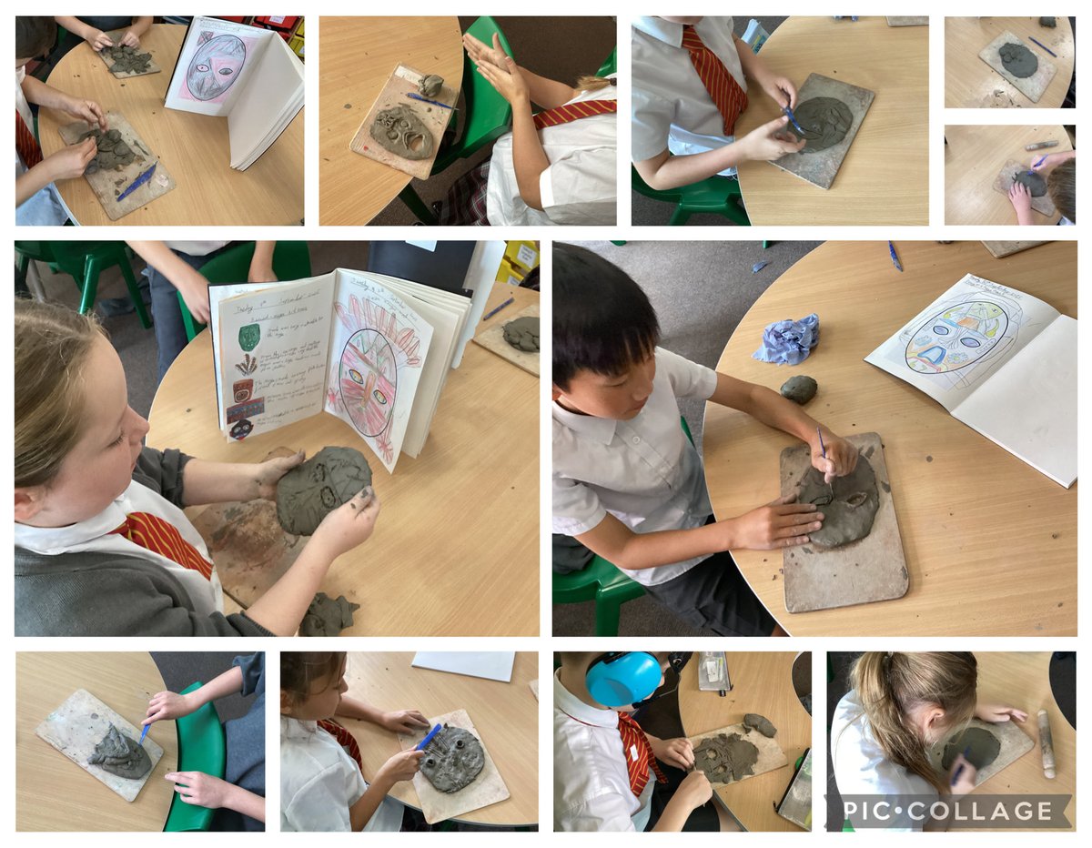 Beech Tree started to make their Maya masks in Art today