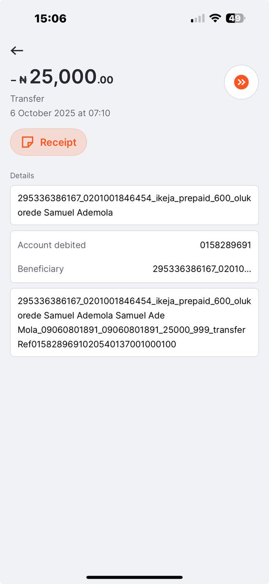 omamzi's tweet photo. @gtbank_help @IkejaElectric trust you're all keeping well.
I paid 25k earlier today for a prepaid token but no token nor funds reversal made as at the time of this message.
Prepaid Meter no 0201001846454
GTBank trans receipt attached.
Thank you in adv for your speedy resolution. https://t.co/8Acrl4sJNv
