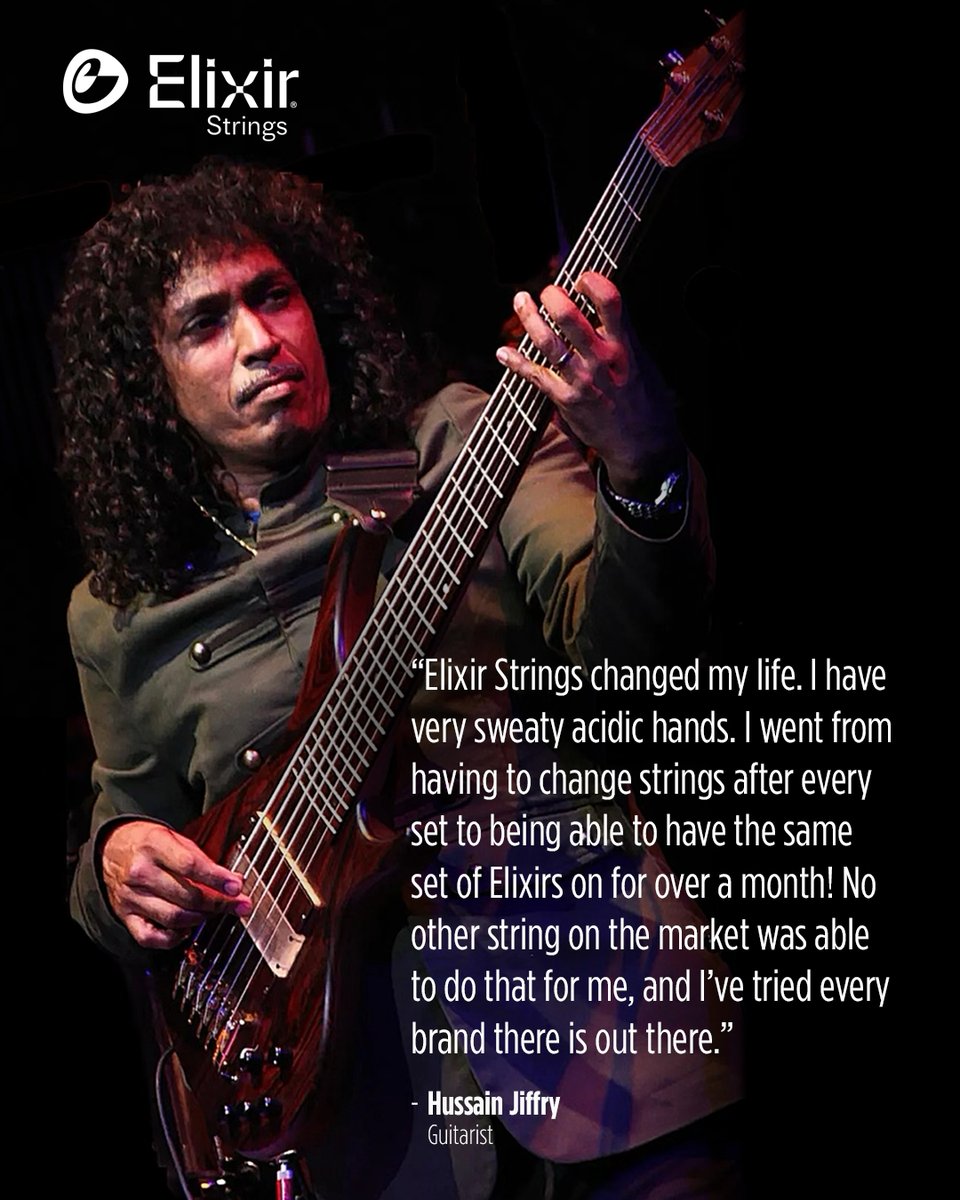 ElixirStrings's tweet image. Our strings deliver the tone and performance that musicians worldwide rely on. When the inspiration hits, be ready to play.
Hussain plays Elixir Bass Stainless Steel Strings with NANOWEB Technology 45-130
#elixirstrings #elixirtoneforlife #elixirartist