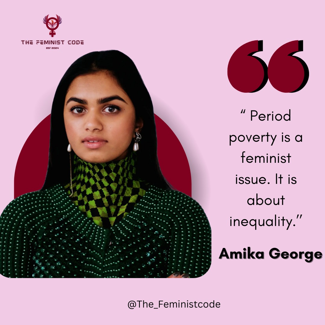 TheFeministcode's tweet image. Amika George reminds us: period poverty = inequality. 💜 Feminists love her boldness, TFC loves her courage, and we all learn this: one voice can spark a revolution.
#TheFeministCode #FeministPower #PeriodEquality