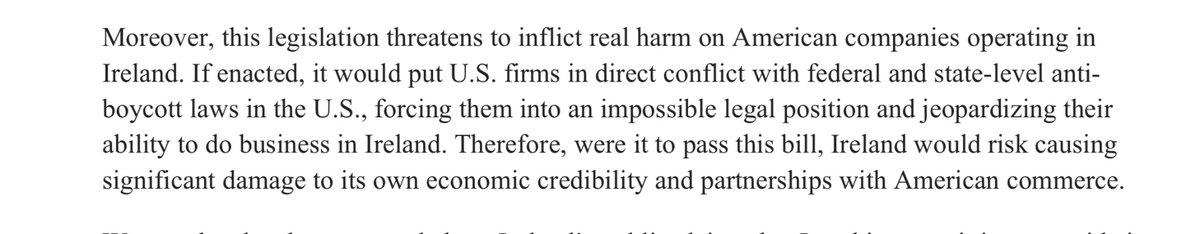 Taoiseach gets letter from two dozen members of US congress, which includes this para on the economic consequences of enacting the OTB. It follows earlier salvos from US lawmakers in July and August.