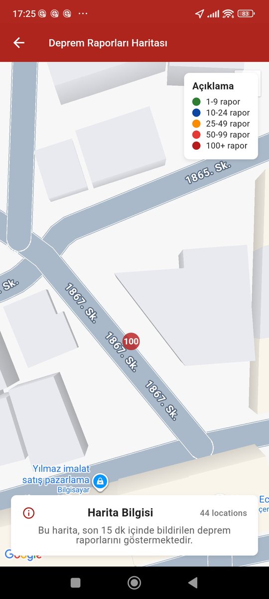 Deprem bilgi sistemine tek başına 100 tane rapor gönderen şu herifi bulun