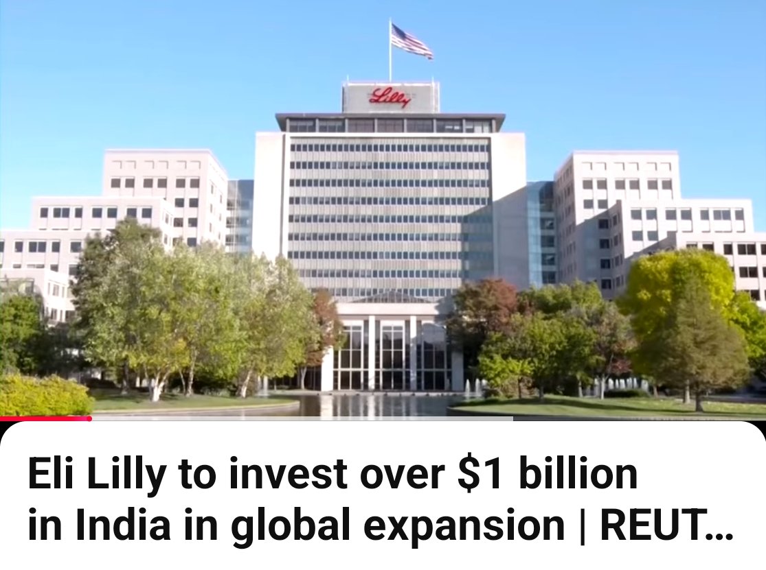 MonishR's tweet image. Eli Lilly to invest over $1 billion in India in global expansion | REUTERS
@naralokesh They're definitely looking ft local partners. 
youtu.be/B1gTsypiOlQ?si…