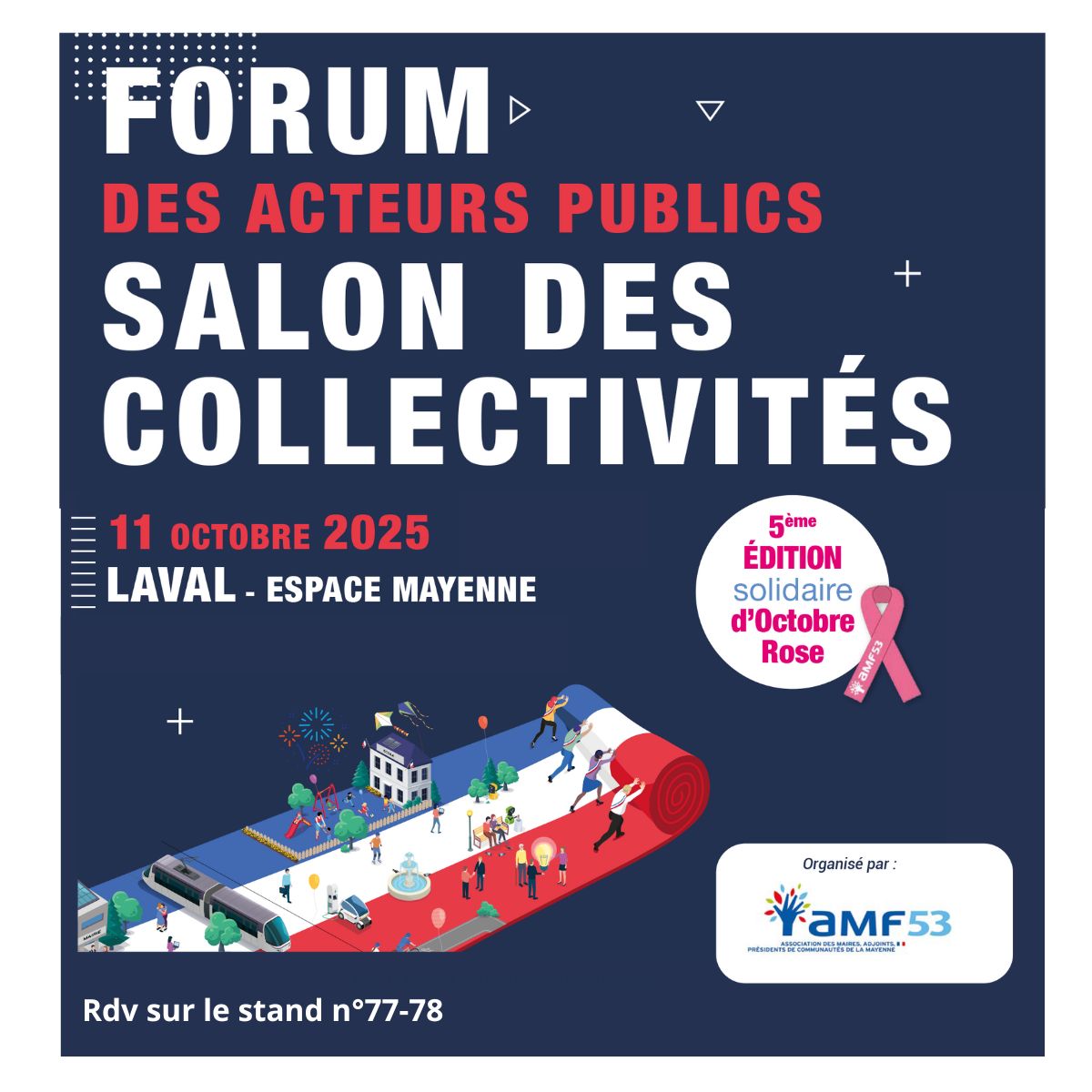 🎯 J-6 avant le Forum des élus locaux &amp; Salon des collectivités de la #Mayenne !

📅11 octobre – 8h30 à 17h – <a href="/espacemayenne/">Espace Mayenne</a> 

📍Retrouvez <a href="/MayenneHabitat/">Mayenne Habitat</a> au stand n°77-78 !
 
#Collectivités #Mayenne #AMF53