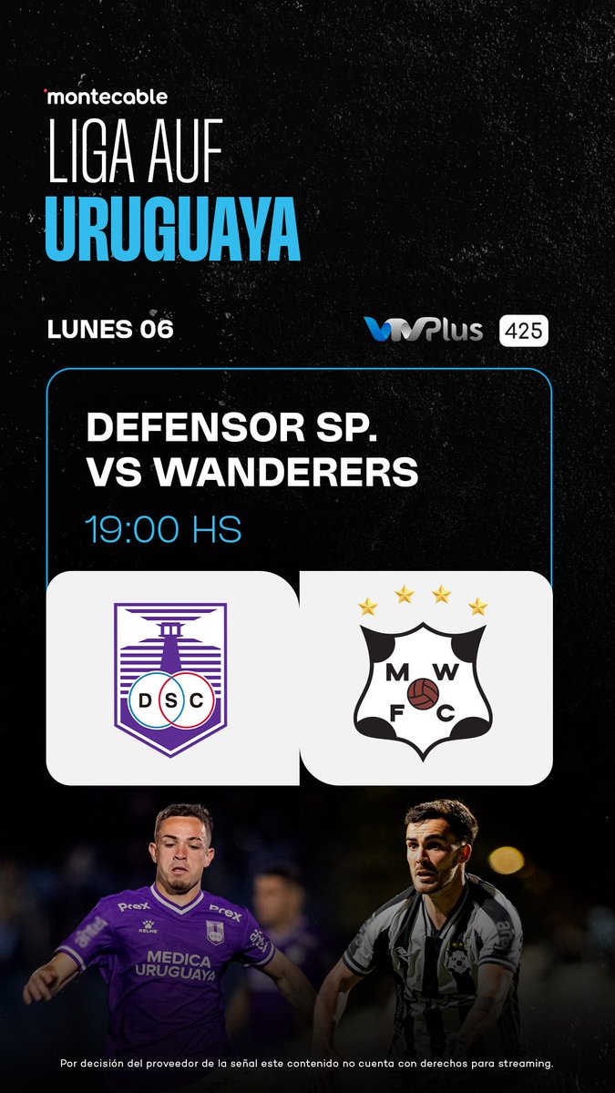 montecableuy's tweet image. Último partido de la fecha 10 del Torneo Clausura 😎

Defensor recibe a Wanderers a las 19.00 hs

Mirá el partido por Montecable