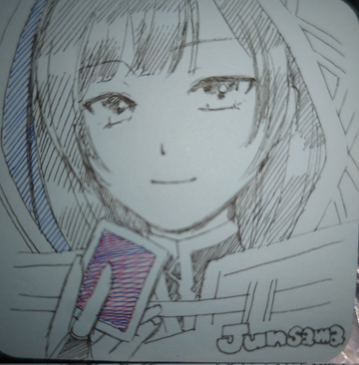 潤さまの配信聞きながらφ(．．)ｶｷｶｷした付箋フリクション落書き