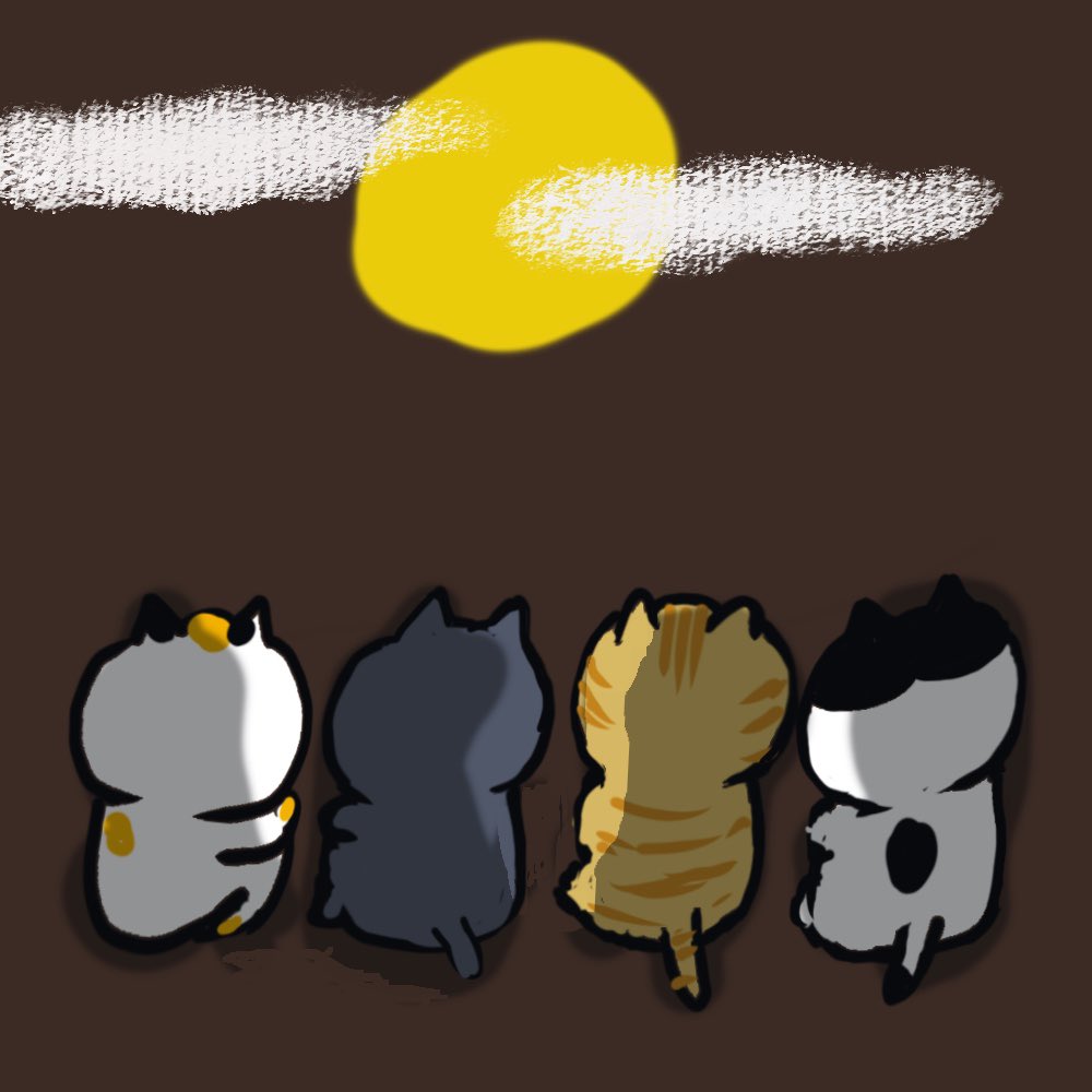 10/6  #中秋の名月  #ゆるい絵