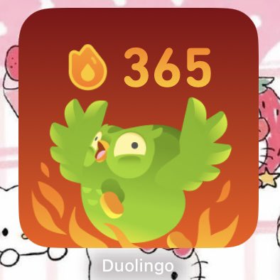 365 gündür duolingo oynuyormuşum slm