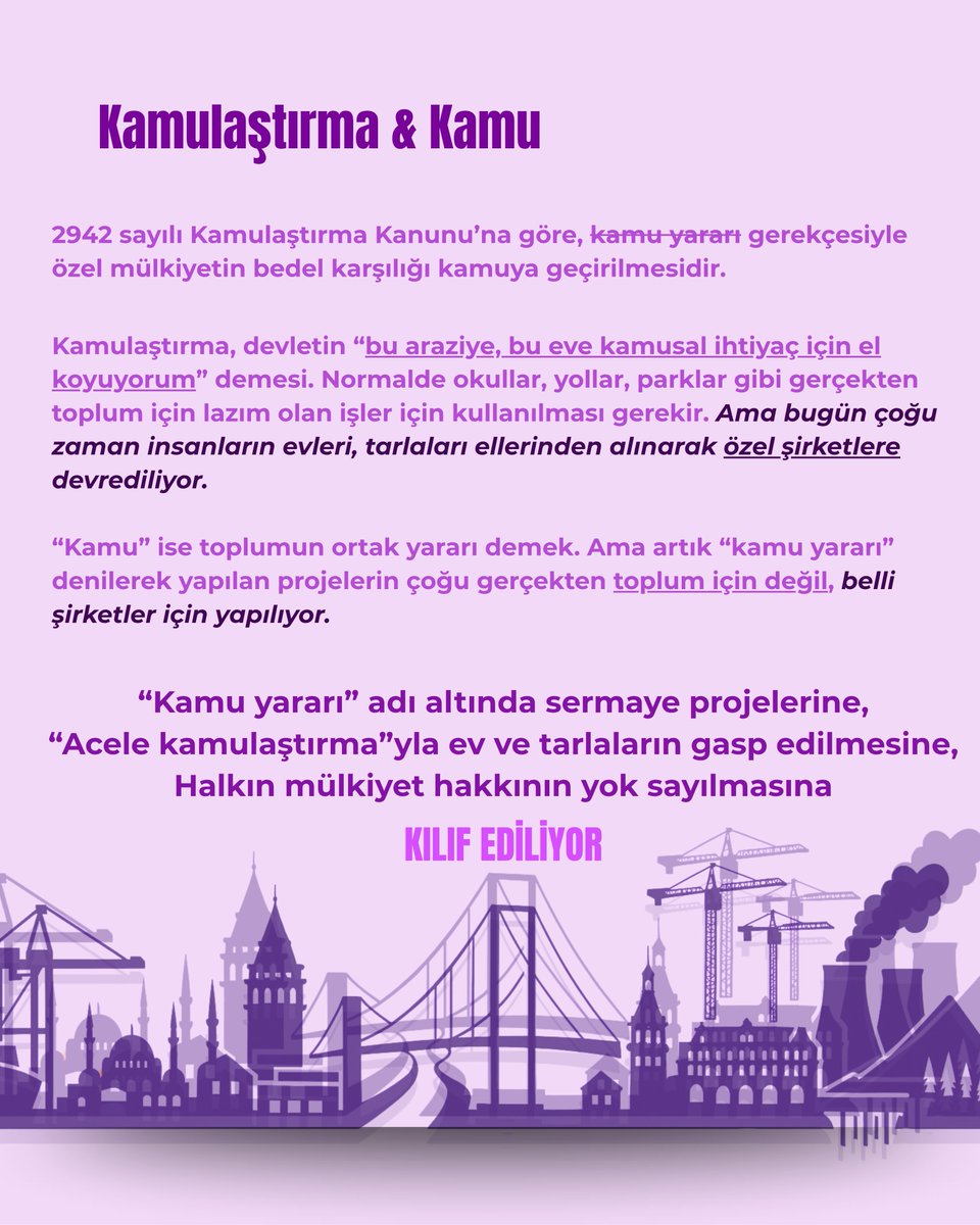 “Proje” dediler rant çıktı.
“Rezerv” dediler sürgün çıktı.
“Kamu” dediler şirket çıktı.

Kılıflarına sığmayan gerçekleri anlatıyoruz.