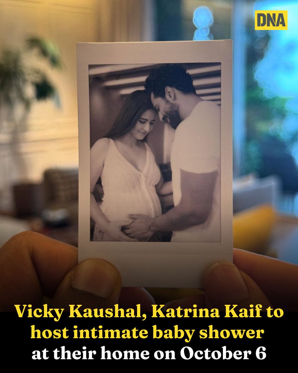 As per a report, Vicky Kaushal and Katrina Kaif will be hosting an intimate baby shower at their home on October 6, Monday.

Read Here: dnaindia.com/bollywood/repo…

#DNAUpdates | #VickyKaushal | #KatrinaKaif
