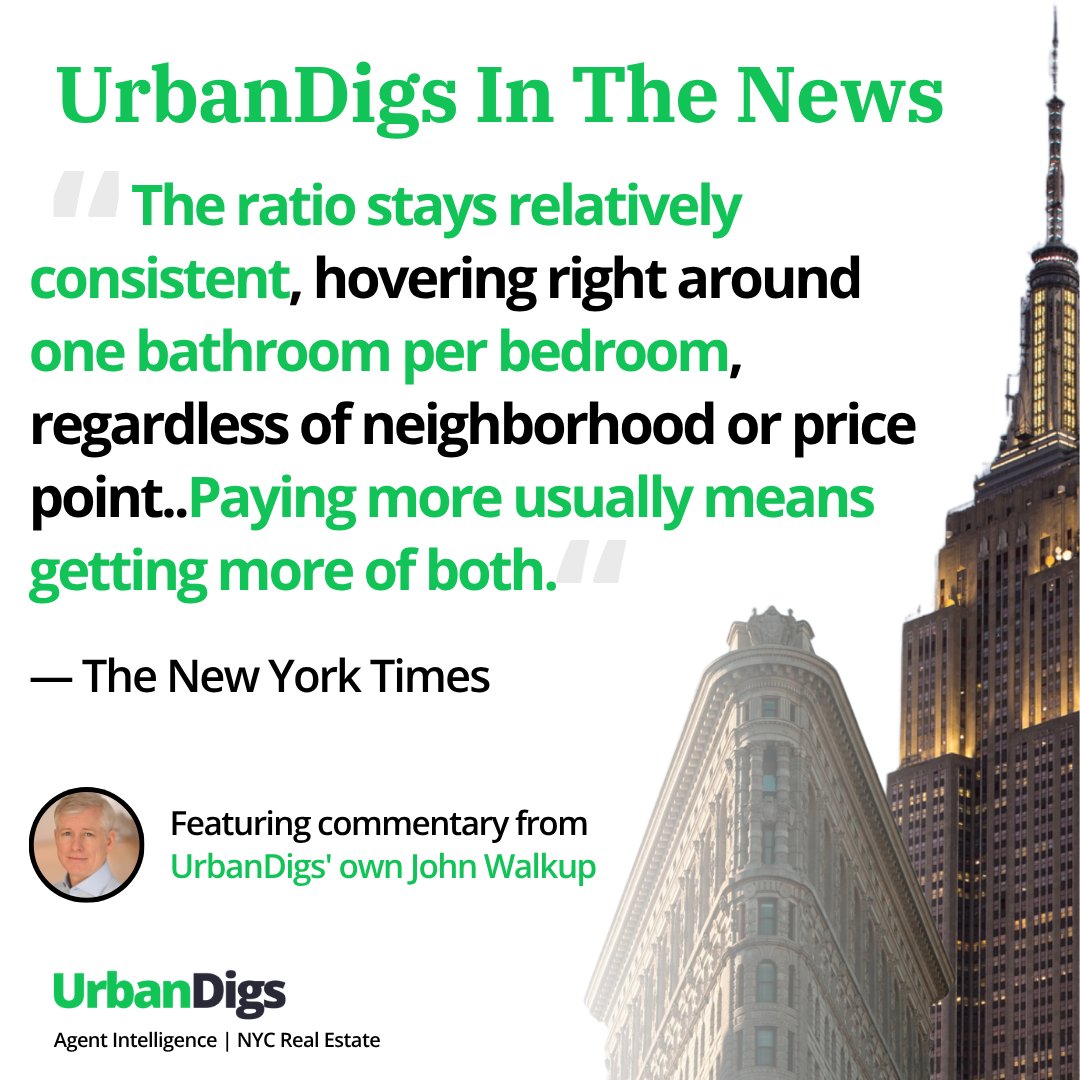 🛁 When bathrooms outnumber bedrooms—luxury or waste? 

Check out this article by Joyce Cohen of <a href="/nytimes/">The New York Times</a>, featuring commentary from UrbanDigs’ own John Walkup.
tryurbandigs.com/4mUDlCT

#UrbanDigsInTheNews #Agentntelligence #NYCRealEstate #RealEstateTrends #LuxuryCondos