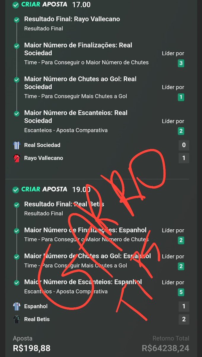 100porcendiniz's tweet photo. E no mesmo dia acertamos a odd 323 e veio logo mais tarde a odd 400, queremos mais
Vamossss https://t.co/1cp0VbjDpz