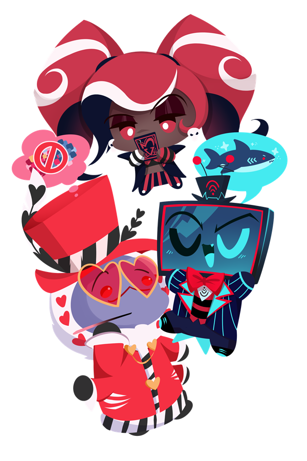 yapper and his two kids

#HazbinHotelFanart