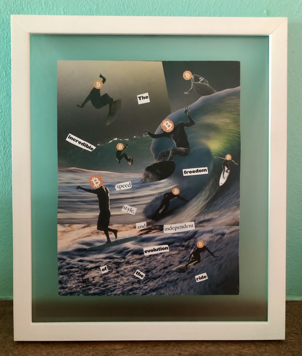 SEAisMEDICINE's tweet image. Excited to have another #auction happening in the Netherlands!!! Thank you @onthebrinkie for including #BitcoinArt at the Noderunners event on Nov. 1
Original #proofofwork collage
 "The Incredible Freedom..."
