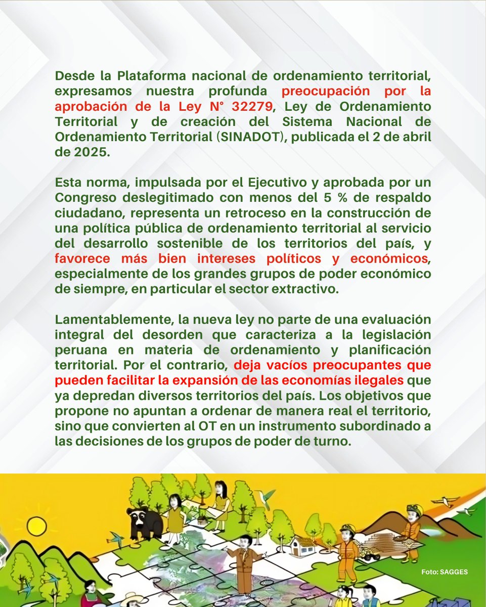 Plataforma para el Ordenamiento Territorial tweet media