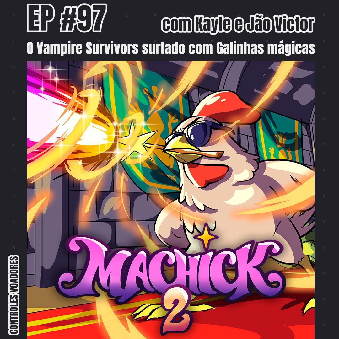 ControlesCast's tweet image. Já ouviu o episódio novo do podcast Controles Voadores? 🎮🇧🇷
Trocando ideia sobre o vampire survivors de galinhas mágicas @Machick_, jogo do @kayle_dev publicado pela @nuntiusgames
Ouça aqui:
🎧 open.spotify.com/episode/6FDawC…
🎧 youtu.be/9chT19Bx9EU
#jogobr #indiebr #gamedev