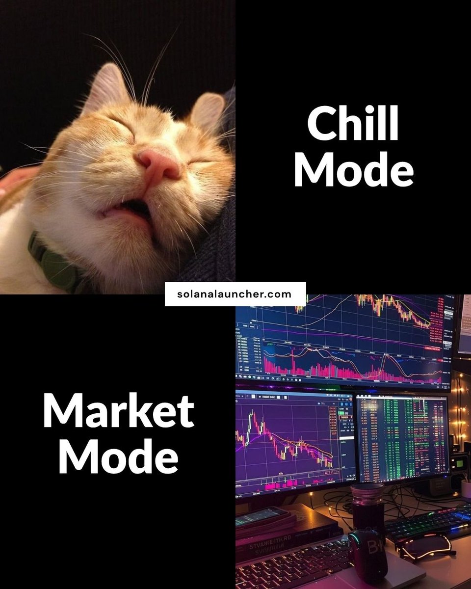 SolanaLauncherS's tweet image. Chart all night or nap all day — the crypto grind is real 😅
Choose your fighter:
🧠 Market Mode vs 💤 Chill Mode
solanalauncher.com 🚀
#CryptoMemes #TraderHumor #BlockchainVibes #SolanaEcosystem #CryptoFam #SolanaLauncher