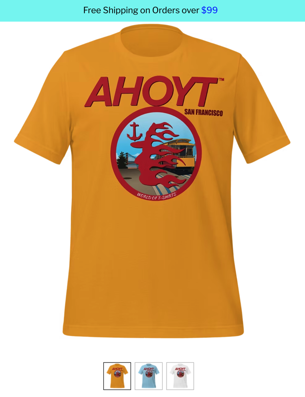 worldoftshirts_'s tweet photo. Joshua Block has sailed into San Francisco — the city he claims is the “closest thing to New York” (minus the broccoli-covered pizza, which still has him suspicious).

As the Golden Gate looms in the distance and the cable cars clang their welcome, the Captain can’t help but keep one wary eye on Alcatraz… just in case Josh's California court case goes sideways.👨‍⚖️
 
🍕 100% Broccoli-Free (We Promise)
⛓️ Escape-Alcatraz-Approved

Grab the Ahoyt San Francisco Tee Today - because no matter how far west you sail, New York always finds you!
