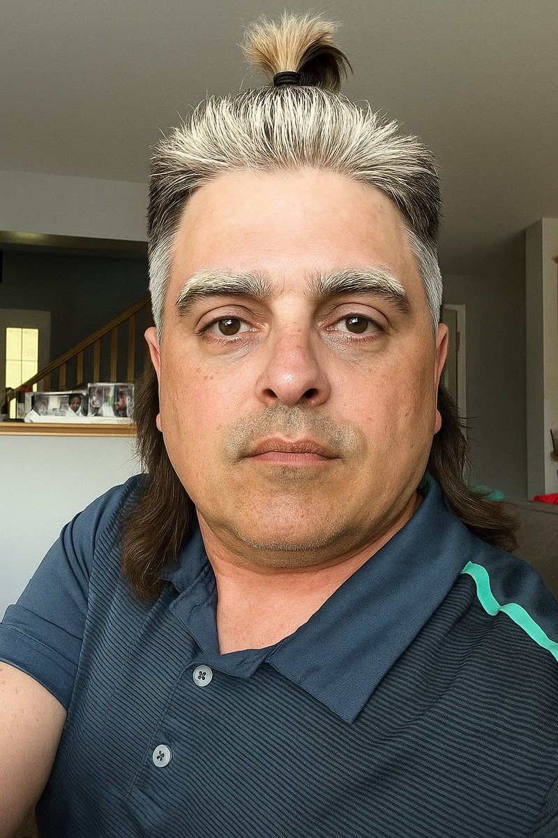 jamienye's tweet photo. Thanks Connor McDavid for signing an extension!!!!

I made a guarantee on ⁦@GreenZoneSK⁩ that McDavid would sign or I would grow a mullet with frosted tips…. I was starting to sweat this.

Yes, I used AI to show you all what could have happened…. Thanks again, Connor! 🤝 https://t.co/33kbJ0jQF7
