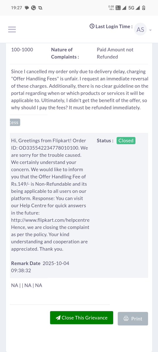 glampragati's tweet image. I also faced the same kind of issue. It&apos;s totally unfair and unethical. Offer handling fees and bla bla fees even after not getting the benefits at the last. How is it possible? You the f**ck behind this idea? #flipkartscam #Flipkart #scam #fraud