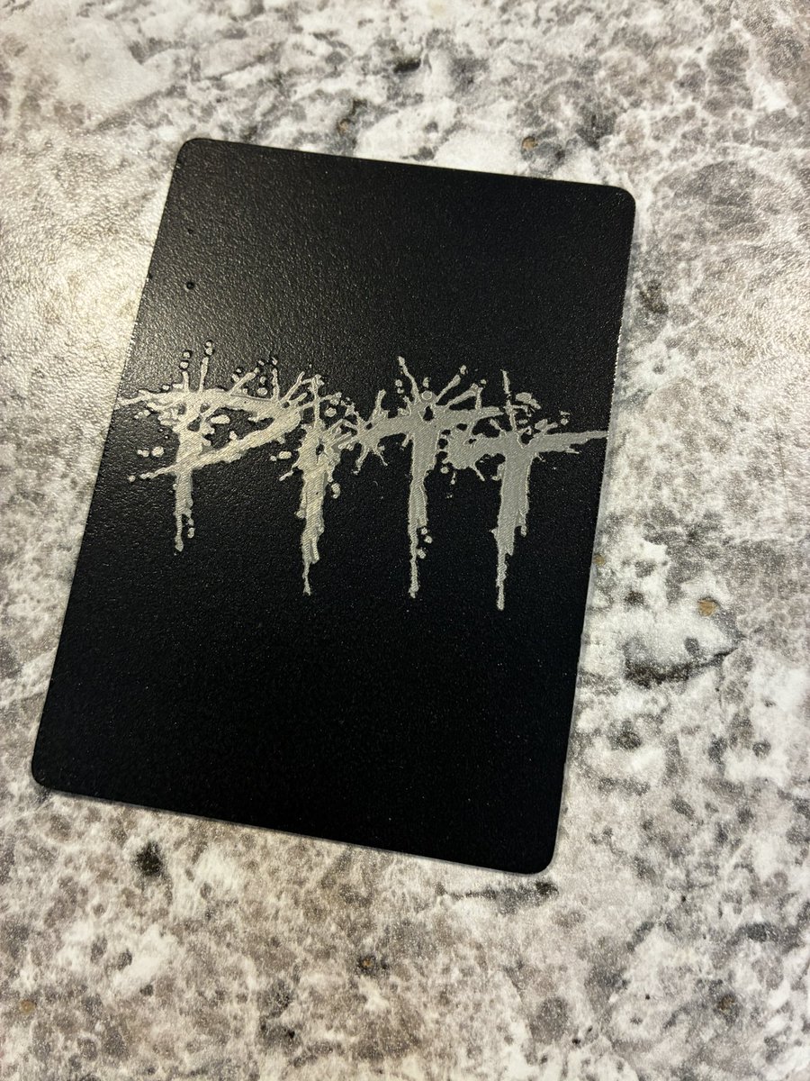 General_Piggy_'s tweet photo. @44numskull @WartTheWizard I got my Pitt metal trading card by @basedartdept #Pitt #Comicsgate https://t.co/ah8OwURWHn