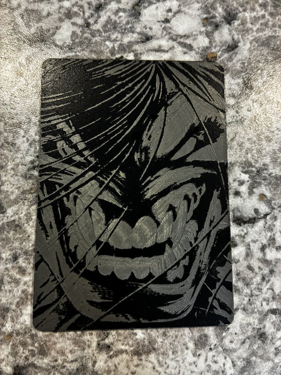 General_Piggy_'s tweet photo. @44numskull @WartTheWizard I got my Pitt metal trading card by @basedartdept #Pitt #Comicsgate https://t.co/ah8OwURWHn