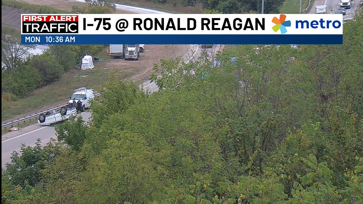 Avoid I-75NB until further notice. There is a car flipped over on it's roof &amp; that's tying-up traffic NB &amp; WB from the Reagan. We'll update you on <a href="/FOX19/">FOX19 NOW</a> as soon as this clears. Take the Lateral &amp; avoid 75NB if you can!