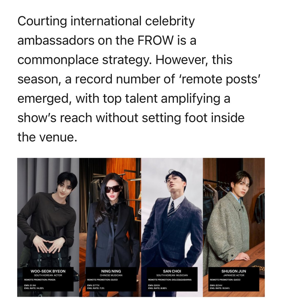 and i say this because san generated $912k in EMV for Dolce&amp;Gabbana without even attending their Spring-Summer 2026 show and with 1 (ONE!) instagram post….yeah the impact is insane! they need him

#CHOISAN #SAN #DOLCEGABBANA #최산 #산 <a href="/dolcegabbana/">Dolce&Gabbana</a> <a href="/ATEEZofficial/">ATEEZ(에이티즈)</a>