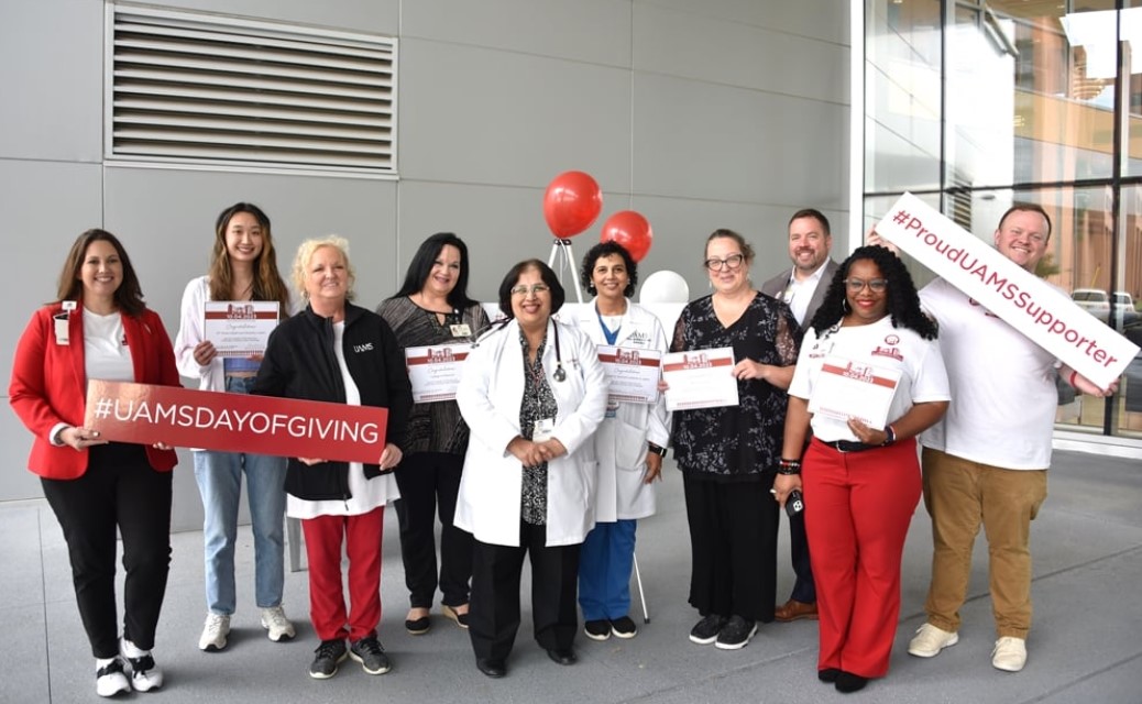 uamsgiving's tweet photo. Tomorrow is #UAMSDayofGiving! Get ready to make an impact by supporting the programs that help UAMS provide life-saving care and research 24/7. 
Visit https://t.co/f1Ck1TbYJ6 to donate early! 
#UAMSGiving #UAMS247 #UAMSRoundTheClock https://t.co/ZLOoELIdYj