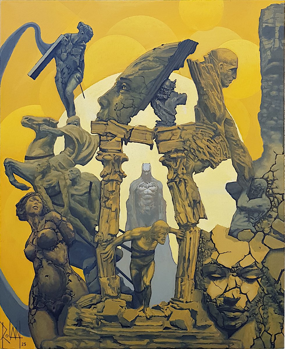 RolandSuraud's tweet photo. Bat-acrylique sur toile. https://t.co/CIQNCwIbit