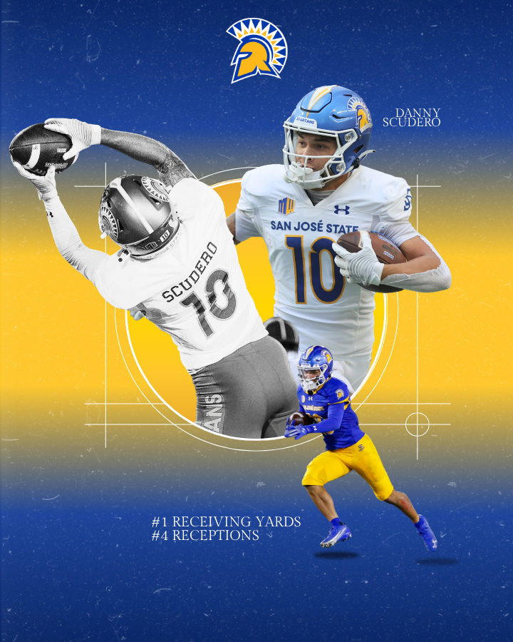 JoeBrobackCFB's tweet photo. If you haven't watched @SanJoseStateFB's star wide receiver, you're missing out.

Danny Scudero deserves to be in the Biletnikoff conversation this year. https://t.co/9QBIo9RMoI