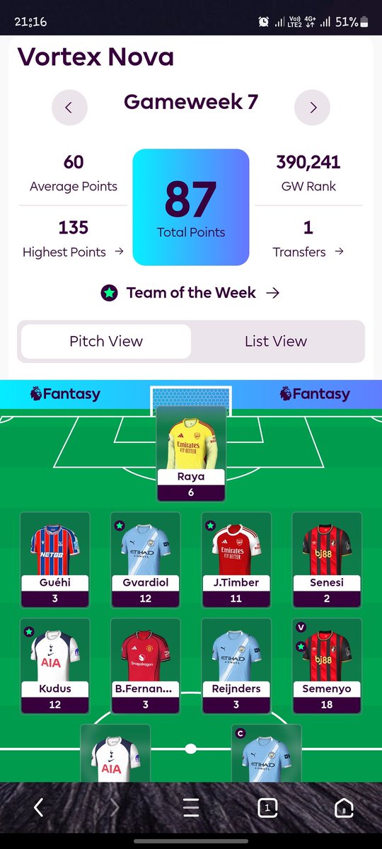 Game 3 Gameweek 7

Pemain No. 107

Suatu kehormatan bisa unggul poin dari suhunya FPL-an Indonesia

#FPLBahagiaTemanatauLawan?
#FPL #FPLCommunity