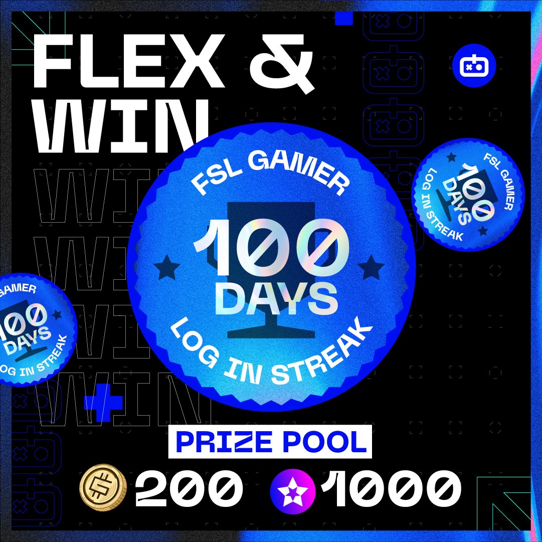 💯 WEEKLY FLEX TIME! 💯

This week’s challenge:
📸 Post a screenshot of your 100-Day Check-In Streak Trophy

💥 You could win 200 GMT &amp; 1,000 Starlets 💥 

To enter:
1️⃣ Follow <a href="/FSLGameHub/">FSLGameHub</a>
2️⃣ Like &amp; Repost
3️⃣ Drop your screenshot in the comments 👇

📅 Ends: Oct 10
🎯 Winner