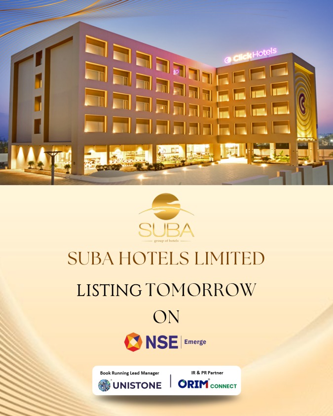 Ashishkafunda's tweet photo. Suba hotels Listing Tomorrow ( 07 - 10 - 25 ) -
#Subahotel #Listing #IPOListing #NSE