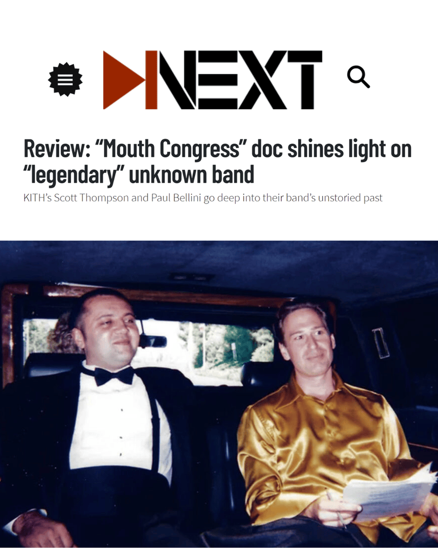 MouthCongress's tweet photo. Thank You NEXT Magazine for this review of the Mouth Congress  documentary. 

You can read it in full at https://t.co/JBUoTWMSrQ https://t.co/DBTDV9bqlT