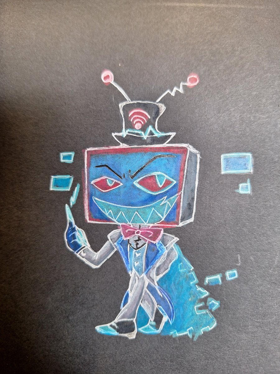 PhyllisArtpage's tweet photo. Here is Vox from the Vees 🖥

 have a amazing time ♡ 
Enjoy ~ 

#HazbinHotel #vox #art #fanart #vees #sing #Season #pencilart #art https://t.co/YrDmsvaASE