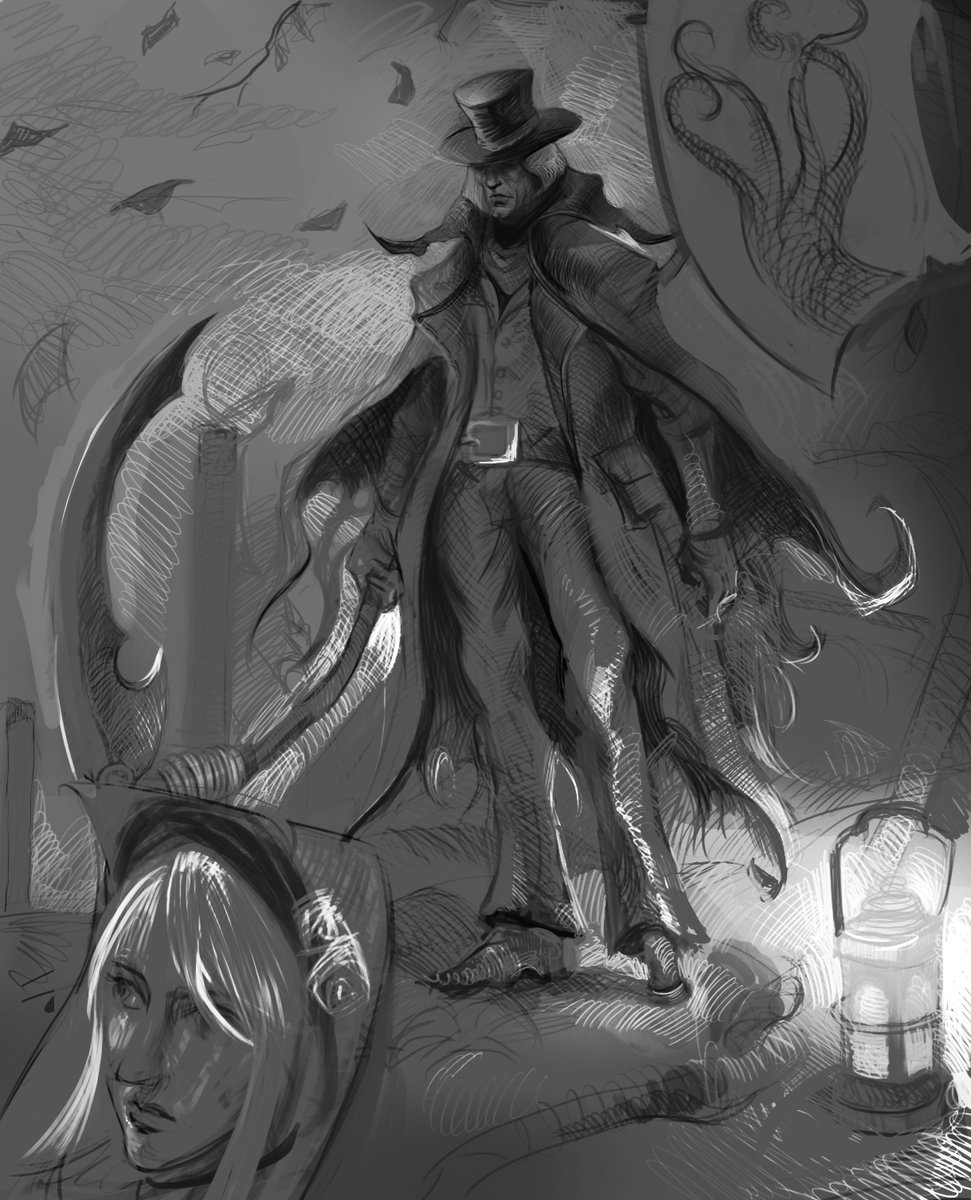 v_girin's tweet photo. Day 4 
#Bloodborne #sketch #Inktober https://t.co/8LdvgnVu2z