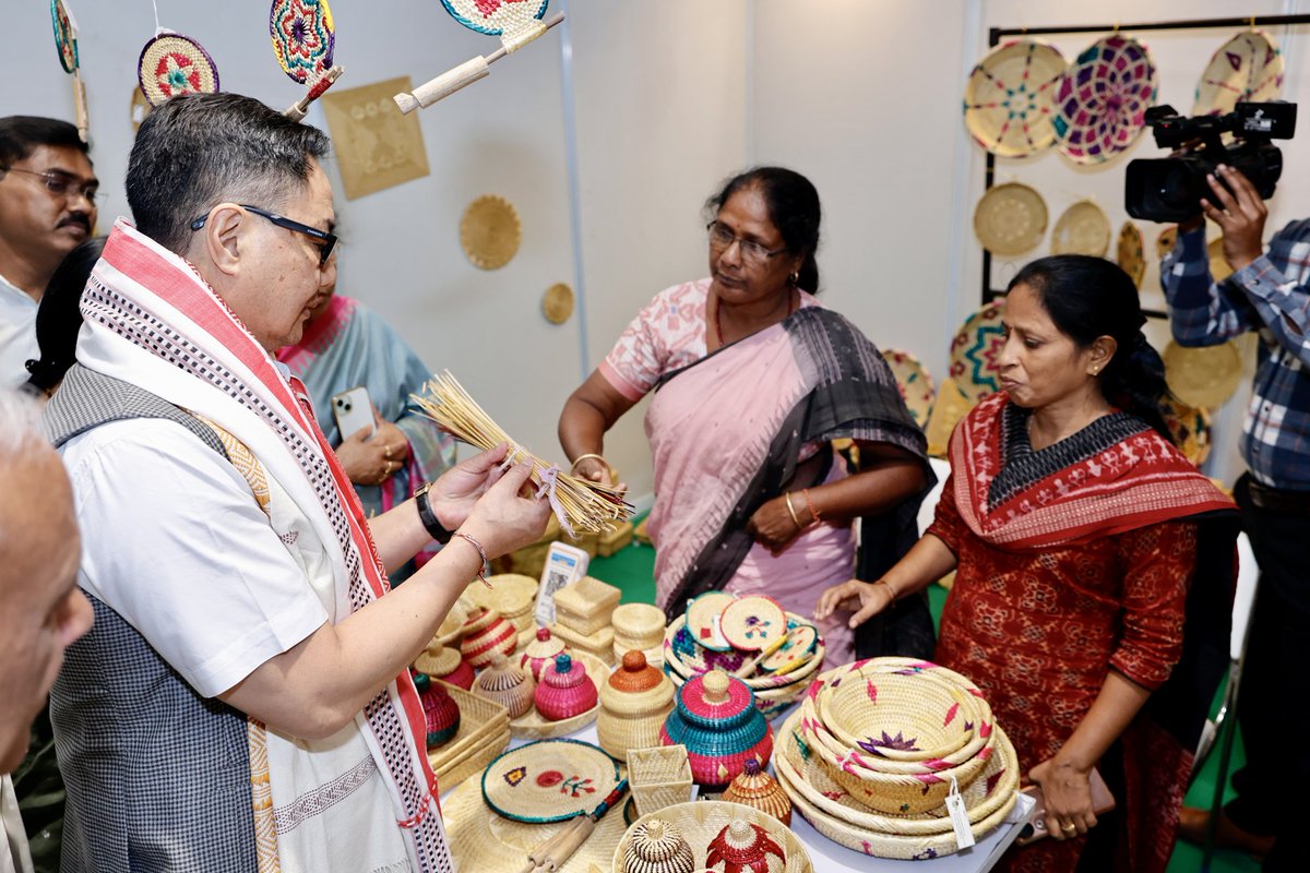 Kiren Rijiju (@kirenrijiju) on Twitter photo This conclave celebrates the artisans & craftsmen who carry forward India’s rich cultural heritage. Through skill development, financial inclusion & market linkages, especially for North Eastern artisans, we move closer to Hon’ble PM Shri <a href="/narendramodi/">Narendra Modi</a> ji’s vision of This conclave celebrates the artisans & craftsmen who carry forward India’s rich cultural heritage. Through skill development, financial inclusion & market linkages, especially for North Eastern artisans, we move closer to Hon’ble PM Shri <a href="/narendramodi/">Narendra Modi</a> ji’s vision of