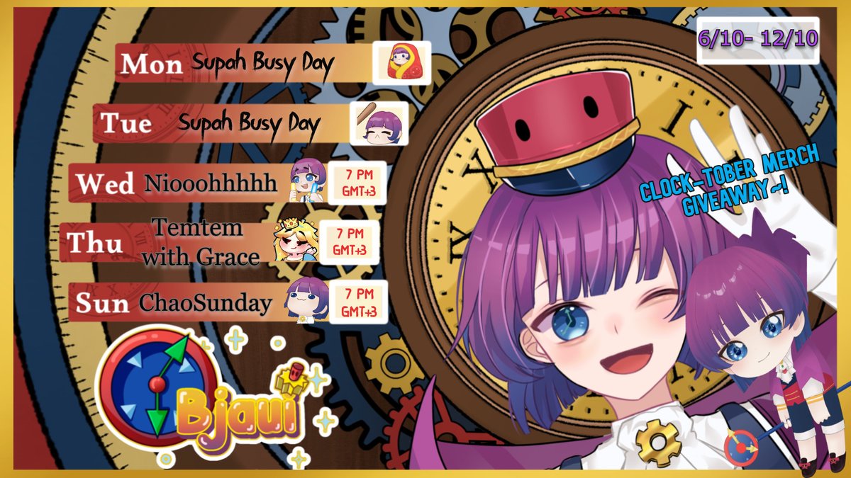 New week schedule, giveaway is live so make sure to check it out and we'll see you for some greg fun times~!