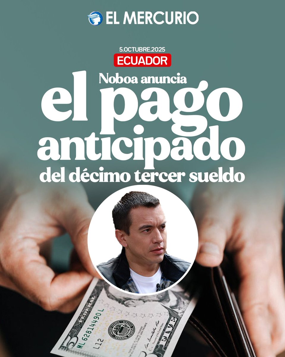 Noboa baja el IVA (8% en feriados) y adelanta el décimo tercer sueldo.
​¿Es reactivación? NO.
​Es maquillaje político. Es pedir prestado a nuestro propio futuro.
​La economía necesita empleo e inversión. No adelantos.
​#Ecuador #Noboa #MaquillajePolitico ❌💰
​#Ecuador #Noboa