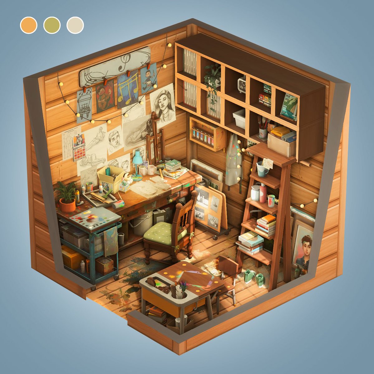 axiisims's tweet image. I made a little corner for an artist 🎨

Gallery ID: axiisims | #Thesims4 #EAPartner