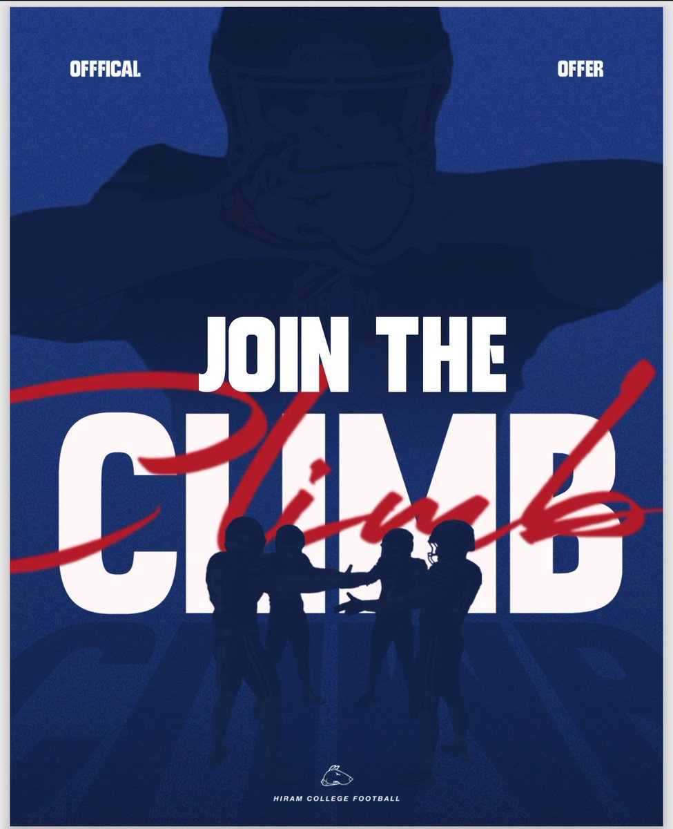 After an great call with <a href="/CoachDBruton/">Coach Dallas Bruton</a>. I am beyond blessed to have received my 1st offer to <a href="/Hiram_Football/">Hiram College Football</a> !!!! Thank you for this opportunity!
<a href="/CoachDBruton/">Coach Dallas Bruton</a> 
<a href="/ParkerBlake60/">Parker Blake</a> 
<a href="/nick_robins10/">Nick Robins</a>