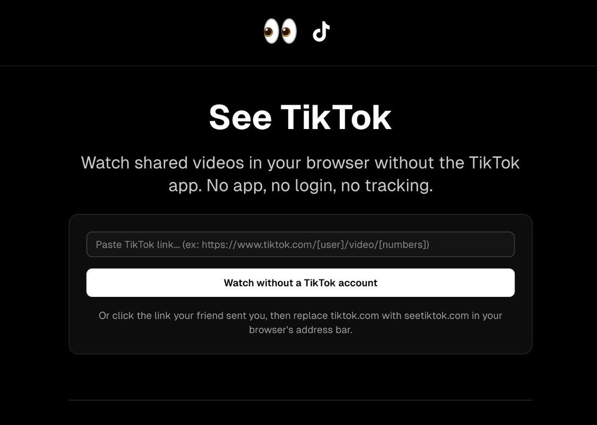 willfeldman3's tweet photo. I reverse engineered TikTok’s login wall.

Now you can watch any TikTok without the app. https://t.co/DekxP0ULia