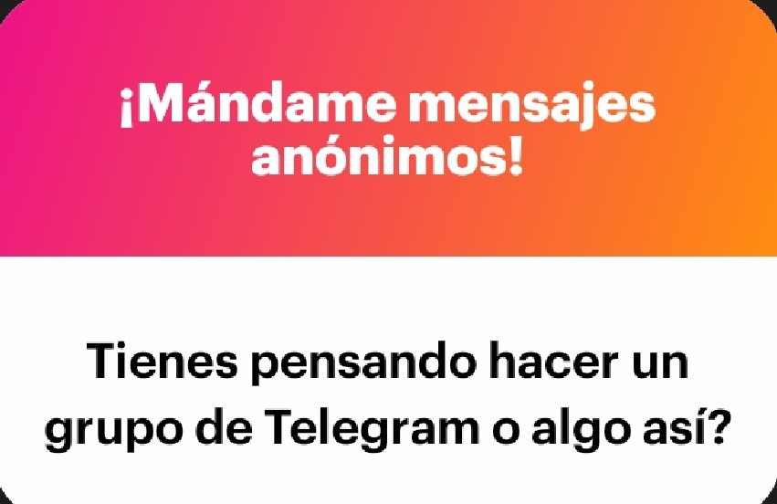 No uso Telegram, y en todo caso no sabría que hacer o subir en un grupo así, sowwy 🐭🐭🐭

ngl.link/mew88002